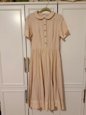 Son de flor Classic Dress, Short Sleeve - Seashell White / M